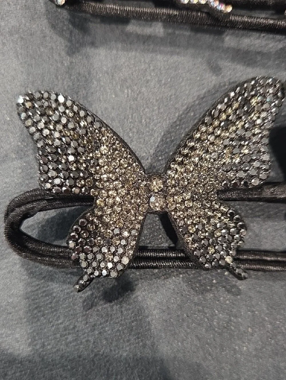 2Pcs Rhinestone Butterfly Hair Bun maker